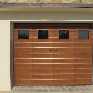 Porta basculante per garage coinbentato legno tuscia - Fiss Firenze basculanti sezionali serrande