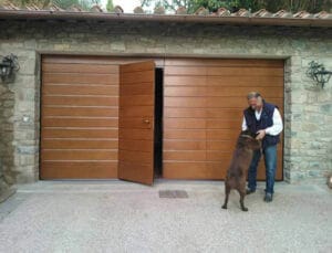 Porta basculante per garage coinbentato legno tuscia - Fiss Firenze basculanti sezionali serrande