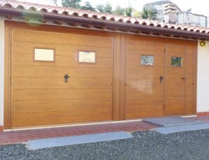 Porta basculante per garage royal finto legno - Fiss Firenze basculanti sezionali serrande